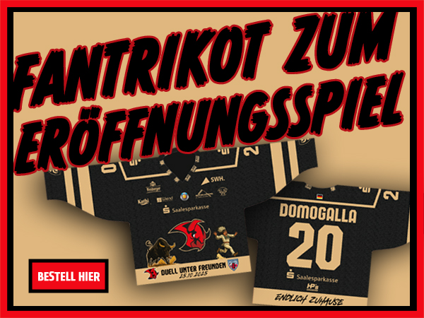 Fantrikots Saison 2025-26 zum Eröffnungsspiel der Saale Bulls