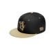 Saale Bulls - Flat-Cap - black/gold - Logo - 55cm