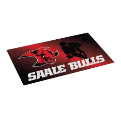 Saale Bulls - Fan-Fahne - Rot - Logo - 150x100cm