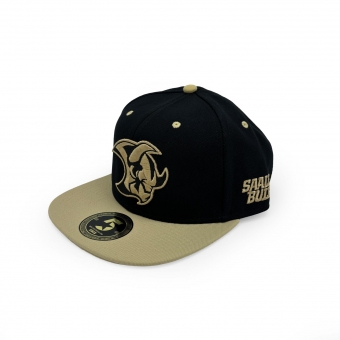 Saale Bulls - Flat-Cap - black/gold - Logo