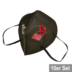 BUNDLE - Saale Bulls  - FFP2 Maske - schwarz - Logo - 10er